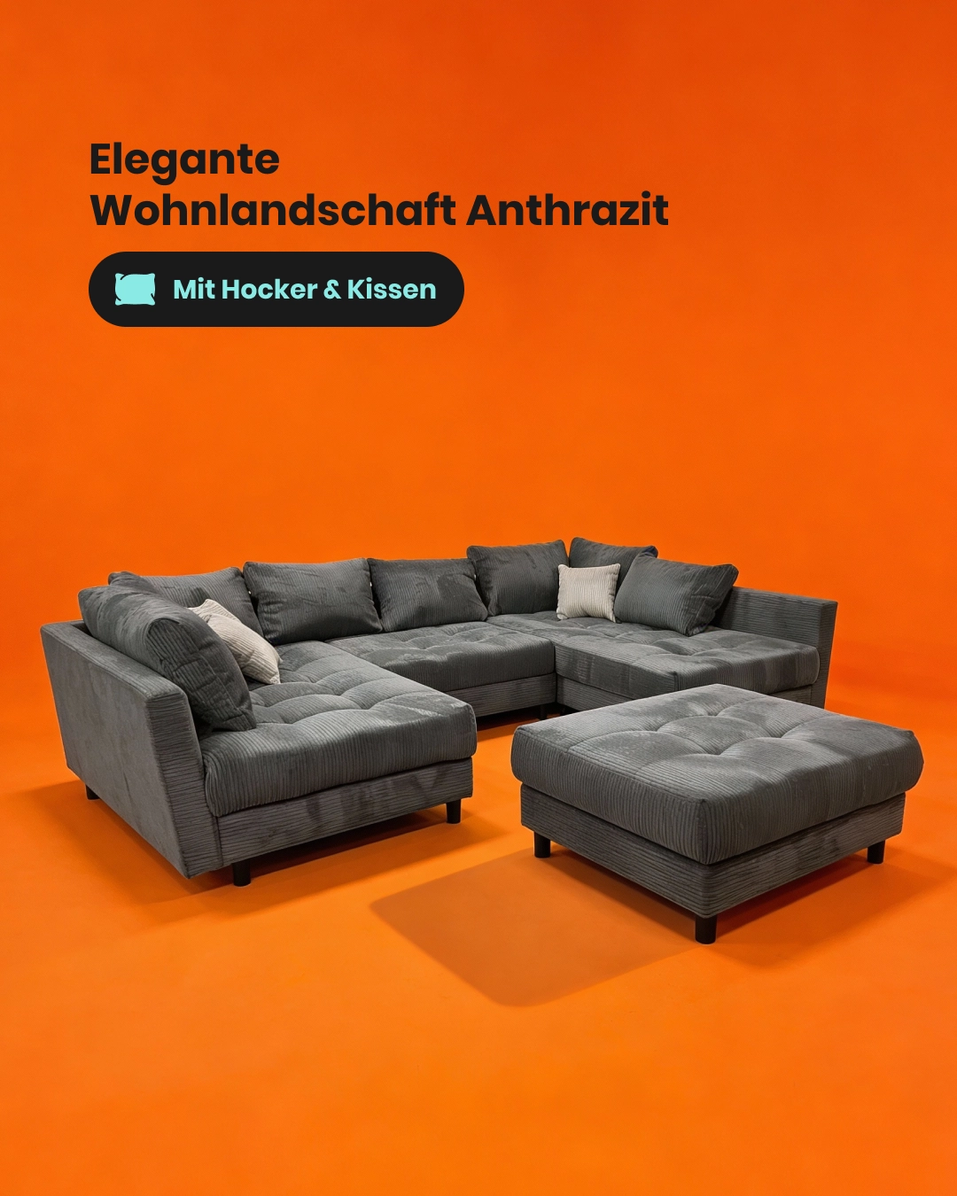 Wohnlandschaft Anthrazit