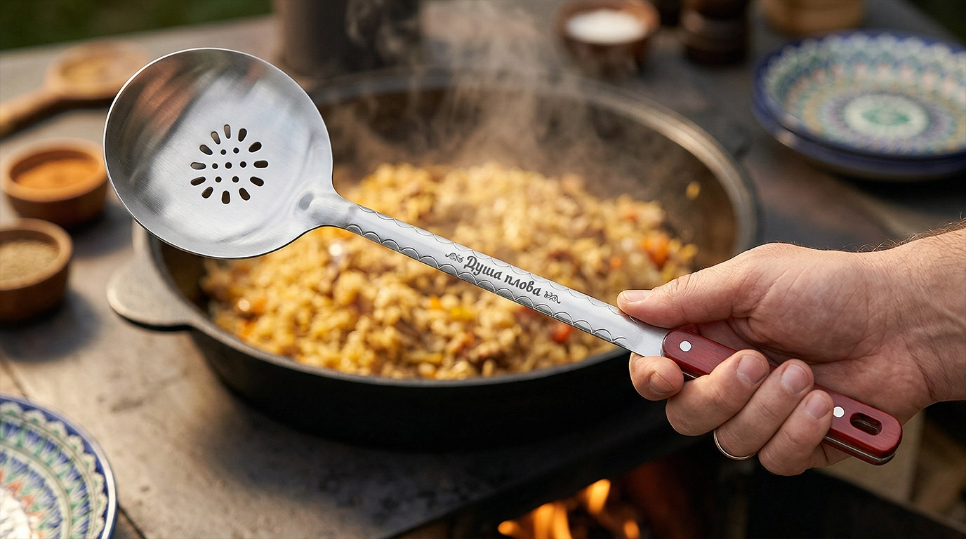 Шумовка с гравировкой