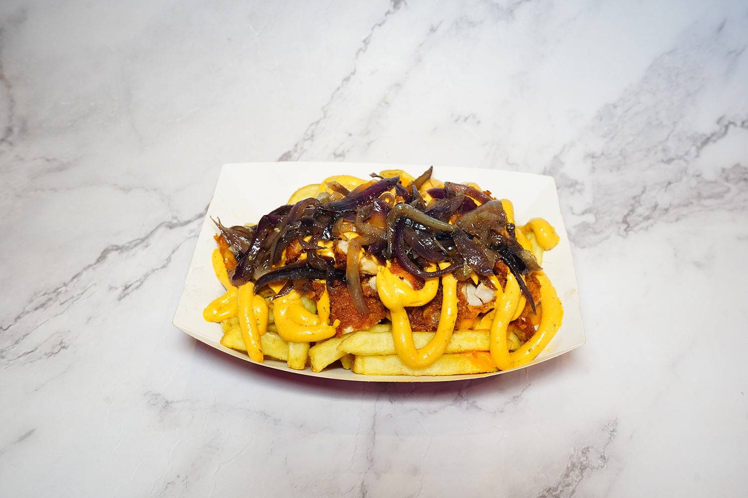 Loaded Fries Crispy Chicken – Vorher